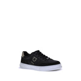 Ferragamo Black Calf Leather Bos Taurus Low Top Sneakers